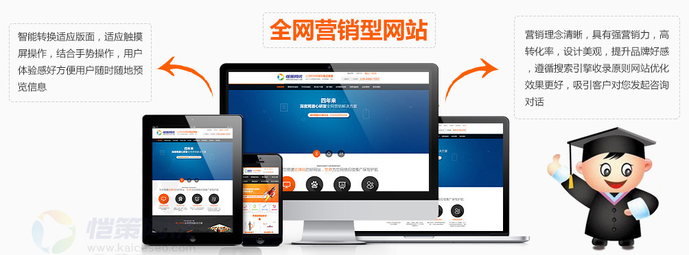 恺策网优让您的企业营销型网站超越同行